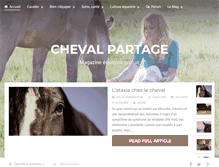 Tablet Screenshot of cheval-partage.net